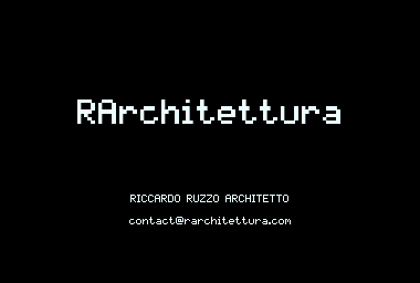  RArchitettura RICCARDO RUZZO ARCHITETTO contact@rarchitettura.com